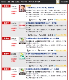 ニコ生チャンネル・放送中番組リスト２